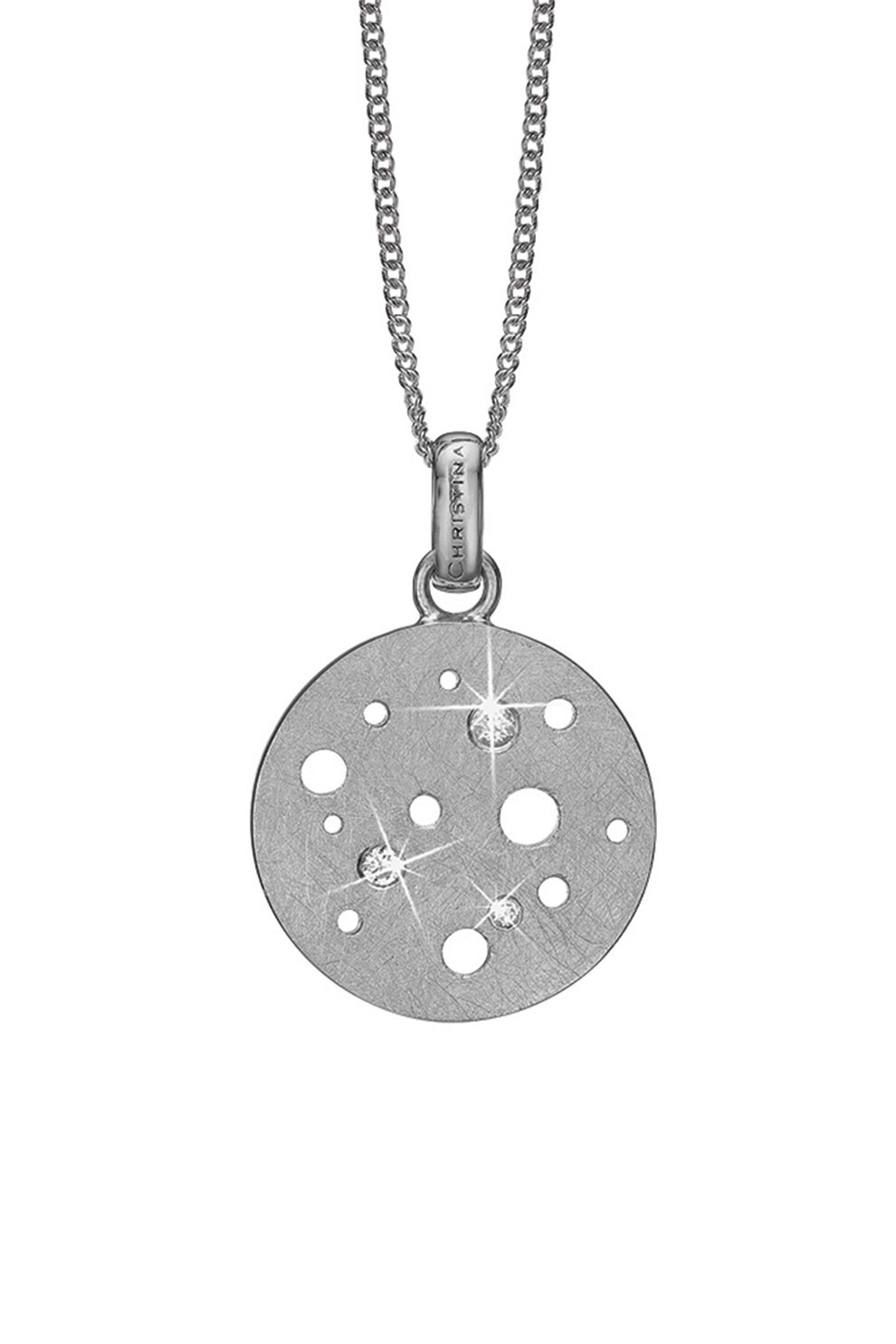 Christina Jewelry&Watches, Pandantiv rotund decorat cu topaze, Argintiu