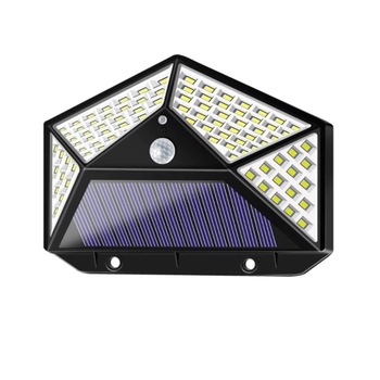 Lampa Solara cu Senzor De Miscare 100 de LED-uri, raza de 120 Grade, Baterie 1800 mAh Lampa Solara cu Senzor De Miscare 100 de LED-uri, raza de 120 Grade, Baterie 1800 mAh