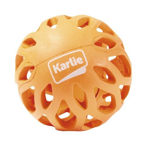 Jucarie pentru caini, minge Koko, 8 x 8 x 6.5 cm, portocaliu