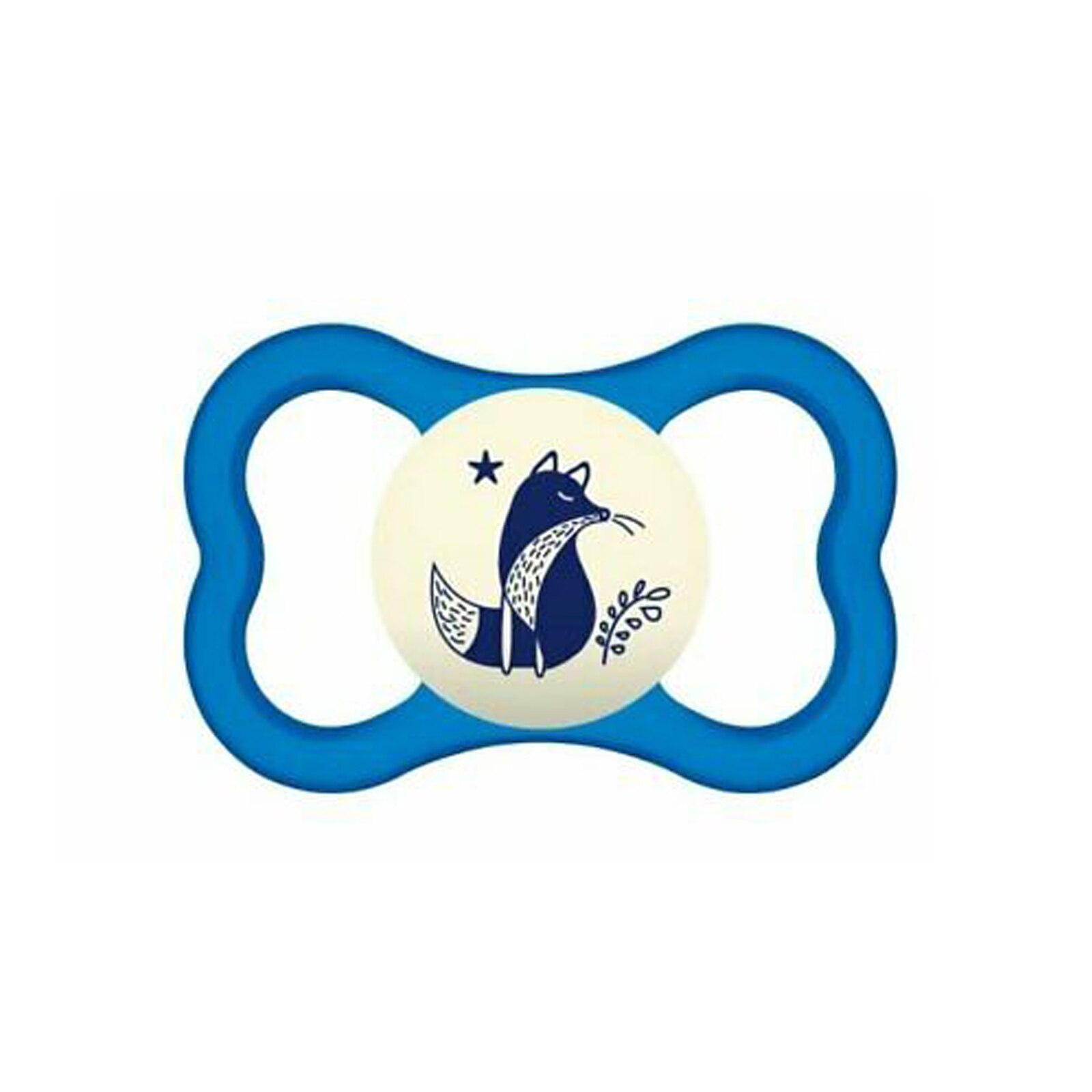 Suzeta ortodontica din silicon MAM Air Night 721267, Albastru 6+ luni