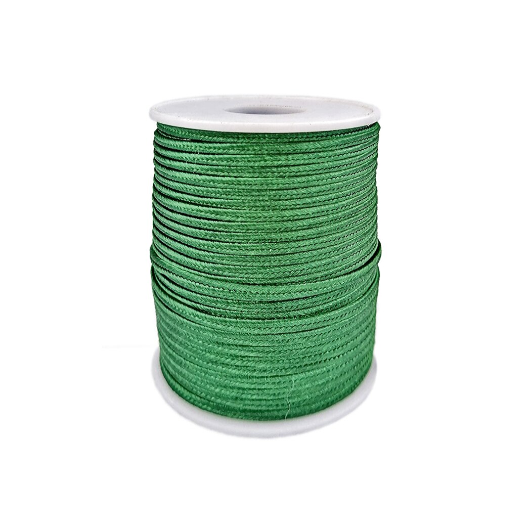 Sfoara poliester tip catifea 3 mm x 50 metri - verde inchis
