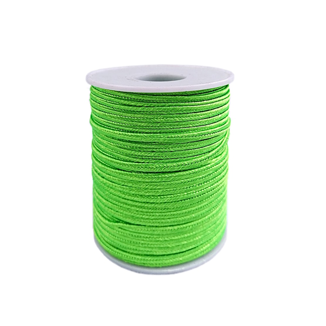 Sfoara poliester tip catifea 3 mm x 50 metri - verde neon