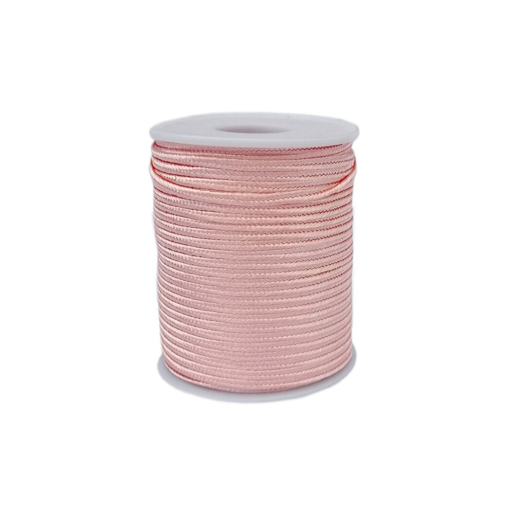 Sfoara poliester tip catifea 3 mm x 50 metri - roz pal