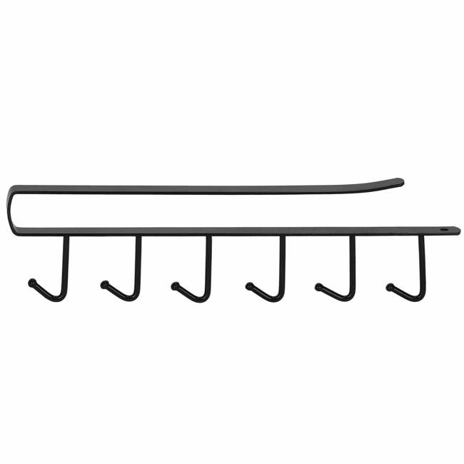 Set 2 cuiere metalice pentru rafturi 27,5 cm, negru