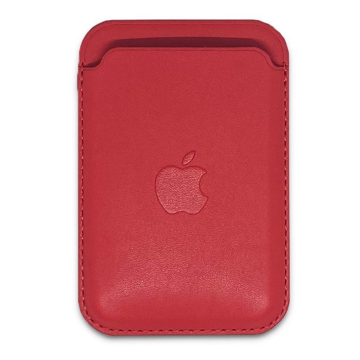Portofel din piele Apple cu incarcare MagSafe pentru iPhone 12, 12 Pro si 12 Pro Max, Rosu, BBL2263