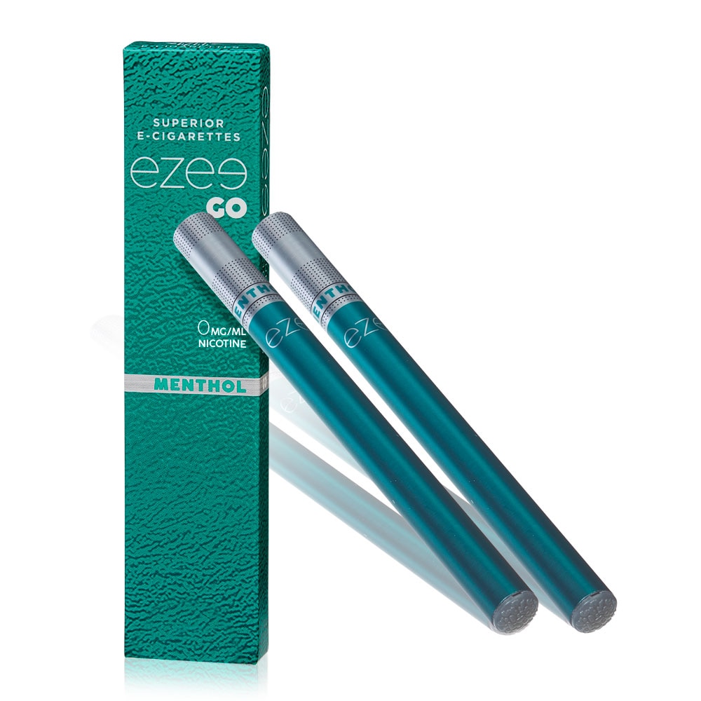 Set tigari electronice de unica folosinta, Ezee, Go, Fara nicotina, Aroma de mentol, 2 buc