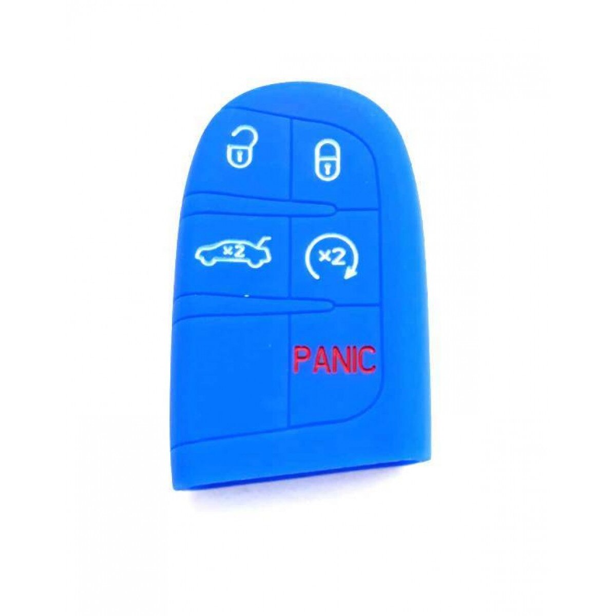 Husa din silicon albastru pentru cheie auto cu 5 butoane