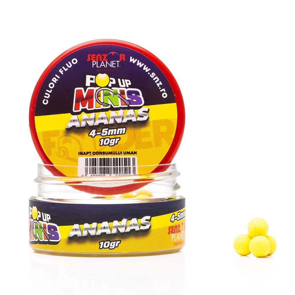 Pop-Up Minis, Aroma Ananas, Diametru 4-5mm, Cutie de 10g