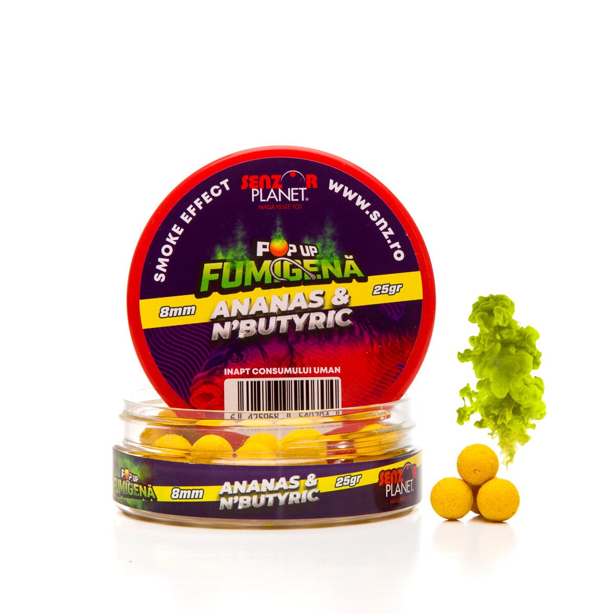 Pop-Up Fumigena Aroma Ananas si N'Butiryc, Diametru 8 mm, Greutate 25g