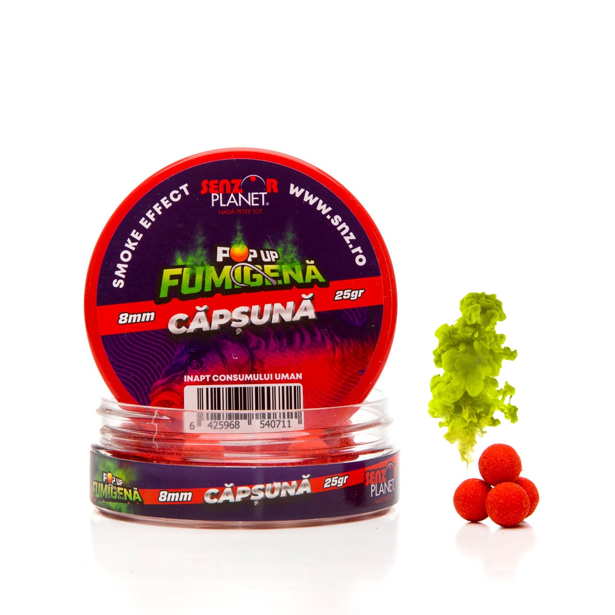 Pop-Up Fumigena Aroma Capsuna, Diametru 8 mm, Greutate 25g