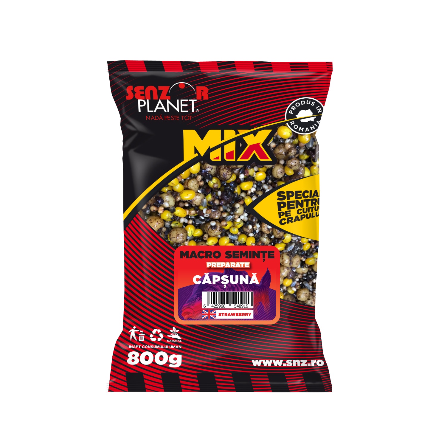 Macro Seminte, Aroma Capsuna, Ambalat la punga de 800g