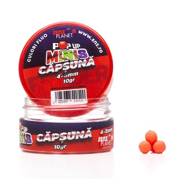 Pop-Up Minis, Aroma Capsuna, Diametru 4-5mm, Cutie de 10g Pop-Up Minis, Aroma Capsuna, Diametru 4-5mm, Cutie de 10g