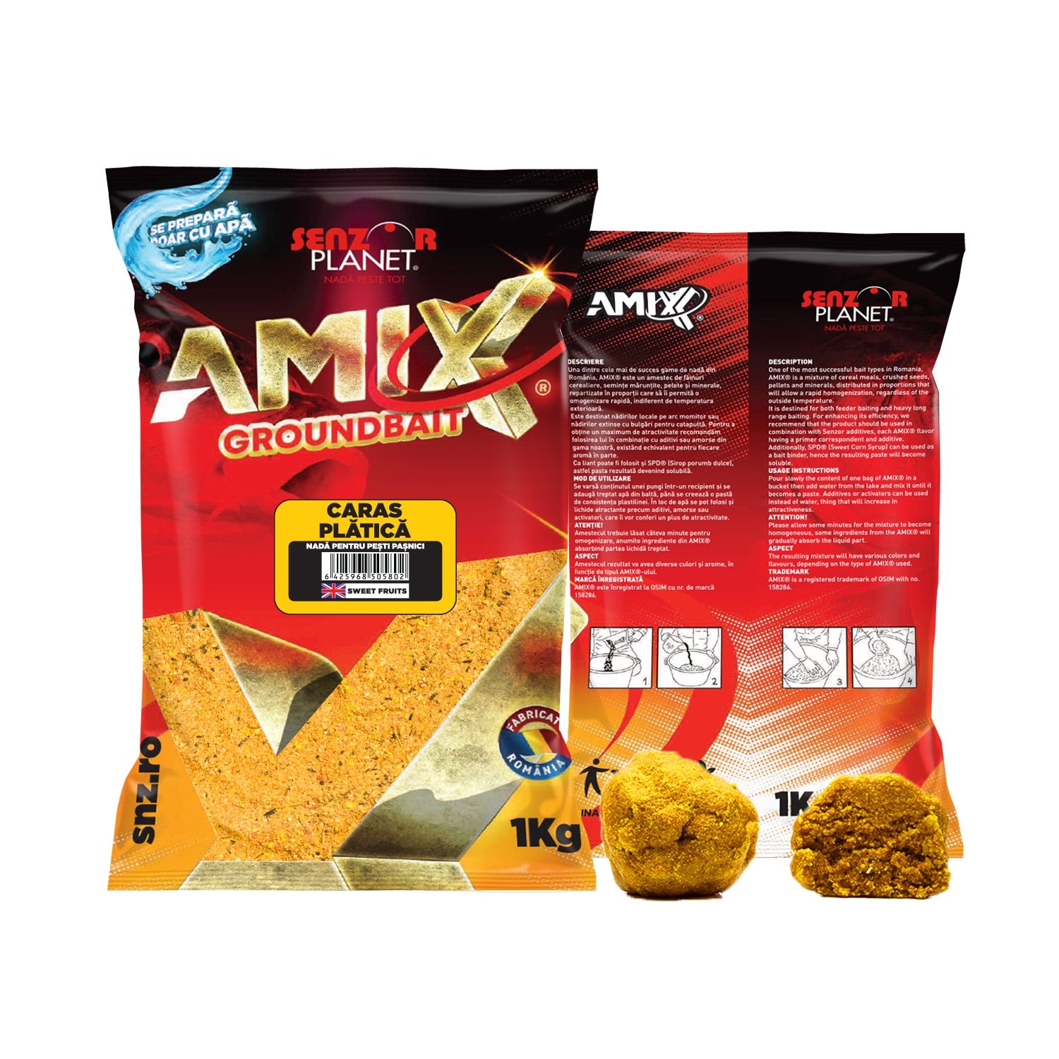Grundbait Amix Aroma Caras Platica , Ambalaj de 1Kg