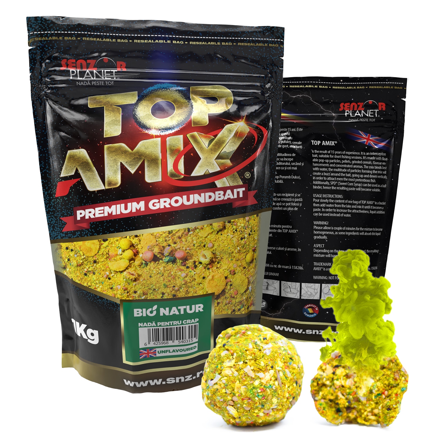 Groundbait, Senzor, Top Amix Bio Natur, Greutate 1 Kg