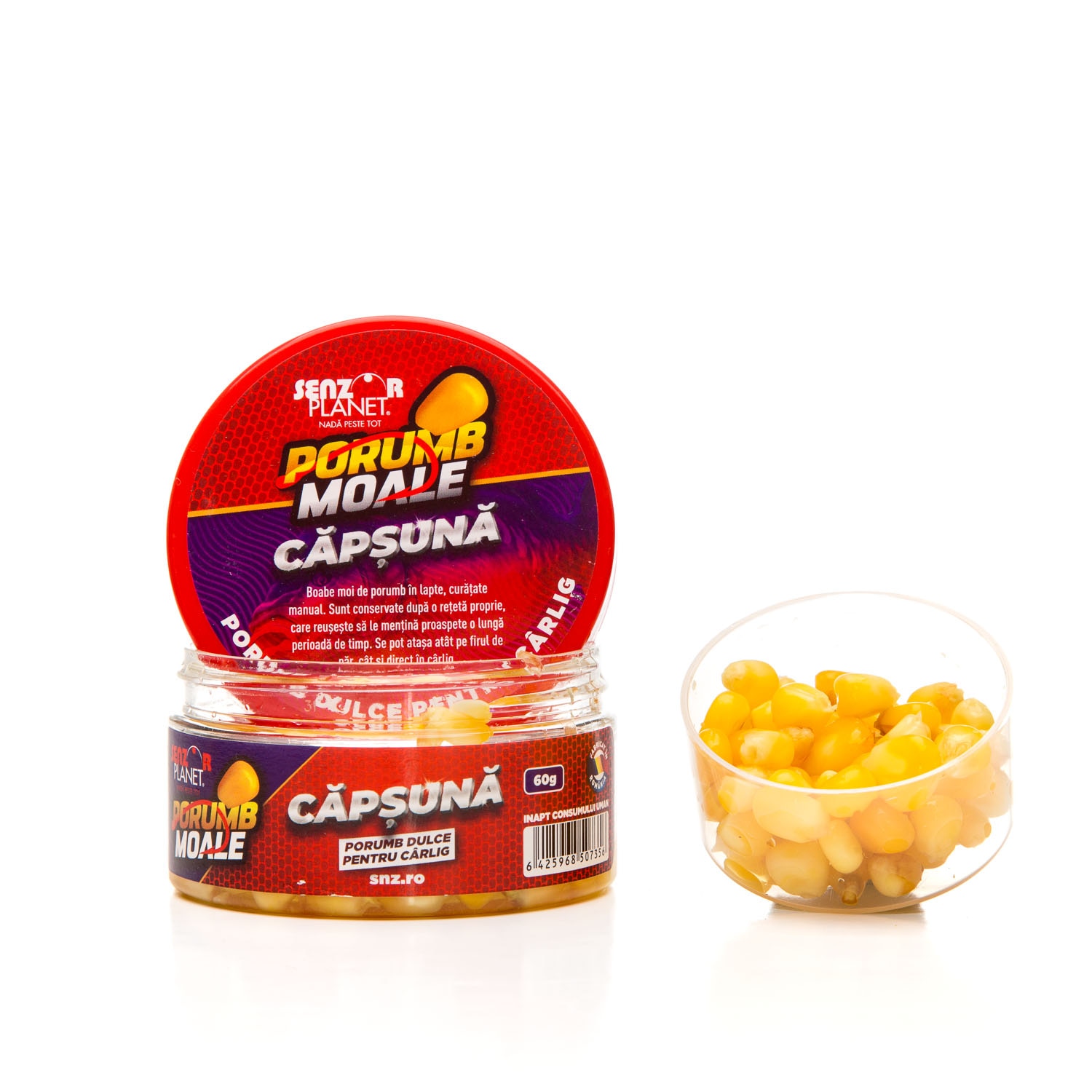 Momeala Porumb Moale, Aroma Capsuna, Cutie de 60 g, by Pescuit24