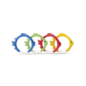 Set inele pentru piscina, forma peste, Intex 55507, 4 buc, din PVC, varsta 6+ Set inele pentru piscina, forma peste, Intex 55507, 4 buc, din PVC, varsta 6+