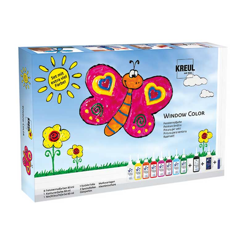 Set 8 x 80 ml culori pentru sticla, Window Color, C. Kreul