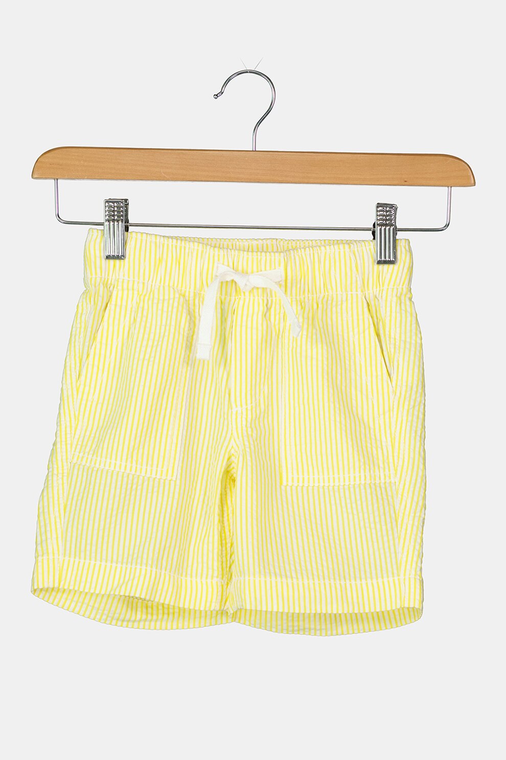 GAP, Pantaloni scurti de bumbac in dungi, Gaben pai/Alb