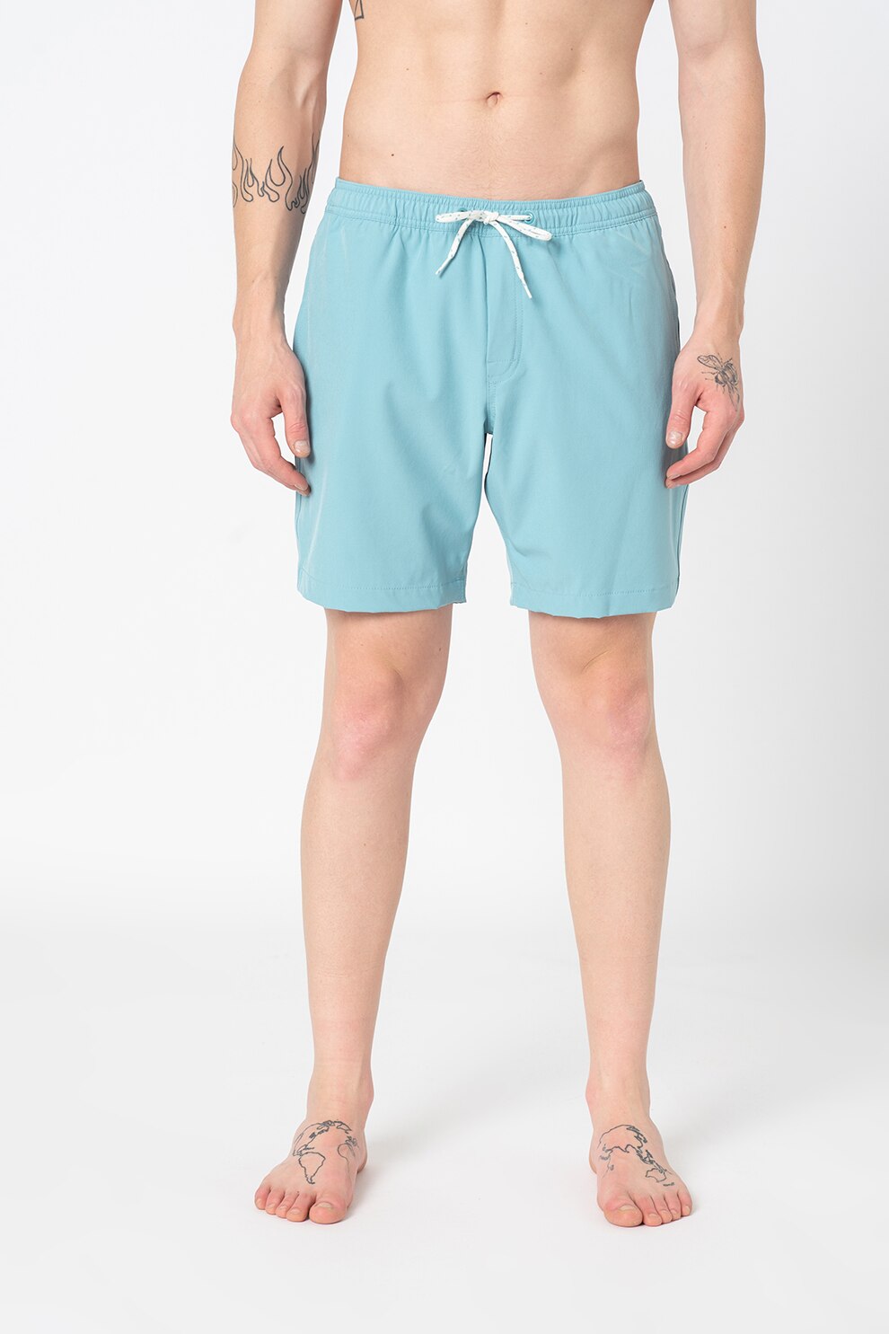 GAP, Pantaloni scurti de baie cu snur, Albastru aquamarin