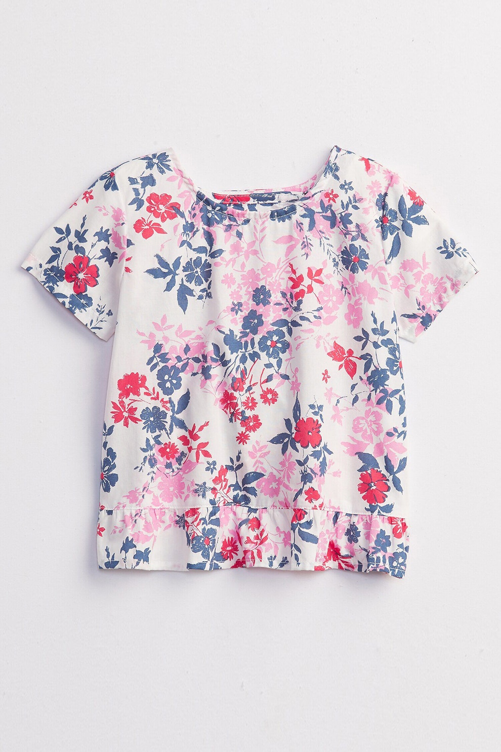 GAP, Tricou cu imprimeu si terminatie evazata, Multicolora