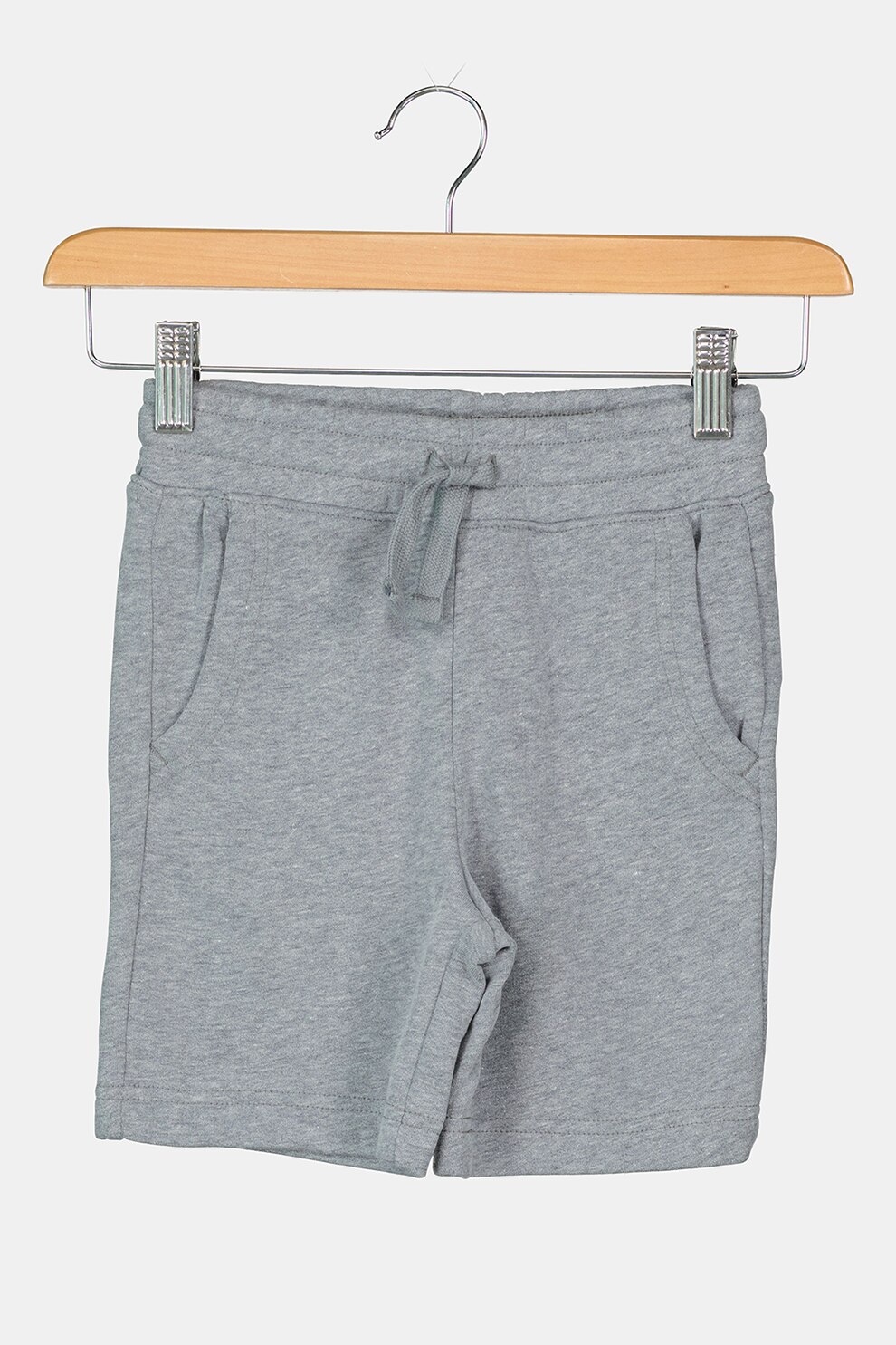 GAP, Pantaloni scurti sport cu snur in talie, Gri melange