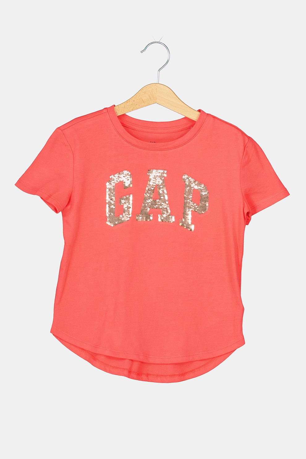 GAP, Tricou cu logo de paiete, Roz aprins