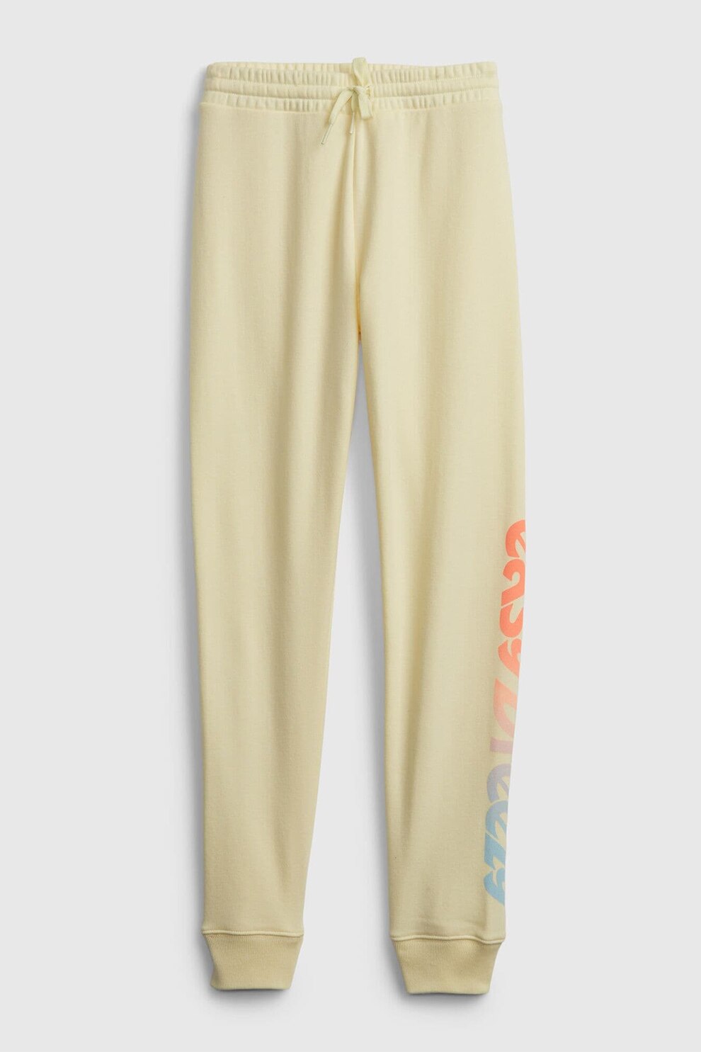 GAP, Pantaloni sport cu snur, galben pal
