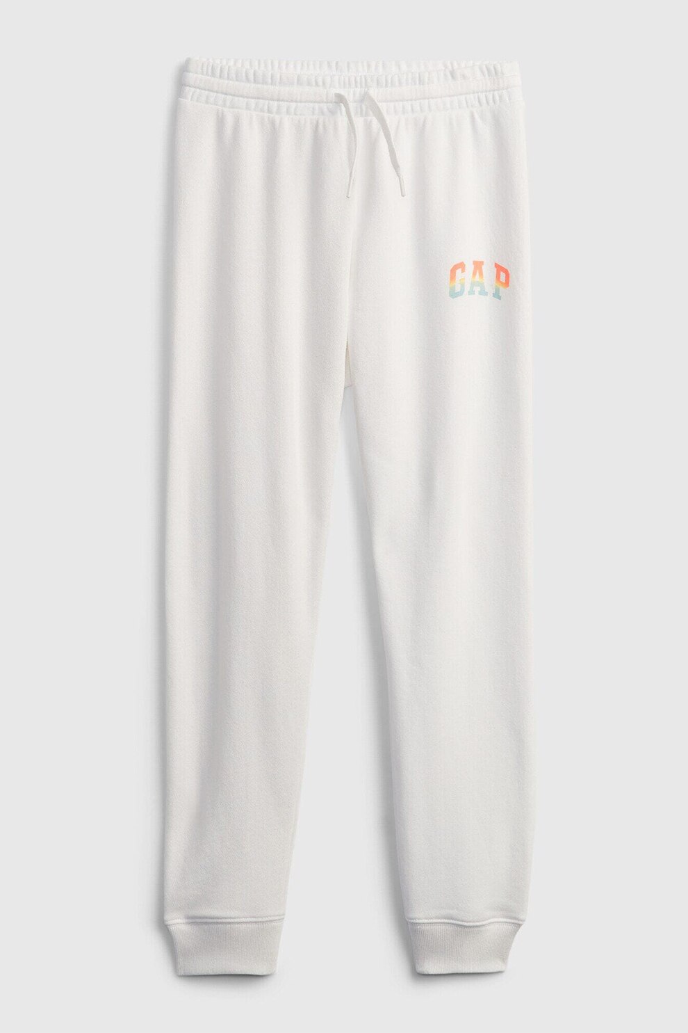 GAP, Pantaloni sport cu snur, Alb