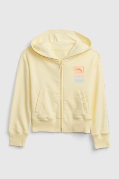 GAP, Hanorac cu fermoar si buzunare cu refilet, 120 CM, galben pal GAP, Hanorac cu fermoar si buzunare cu refilet, 120 CM, galben pal
