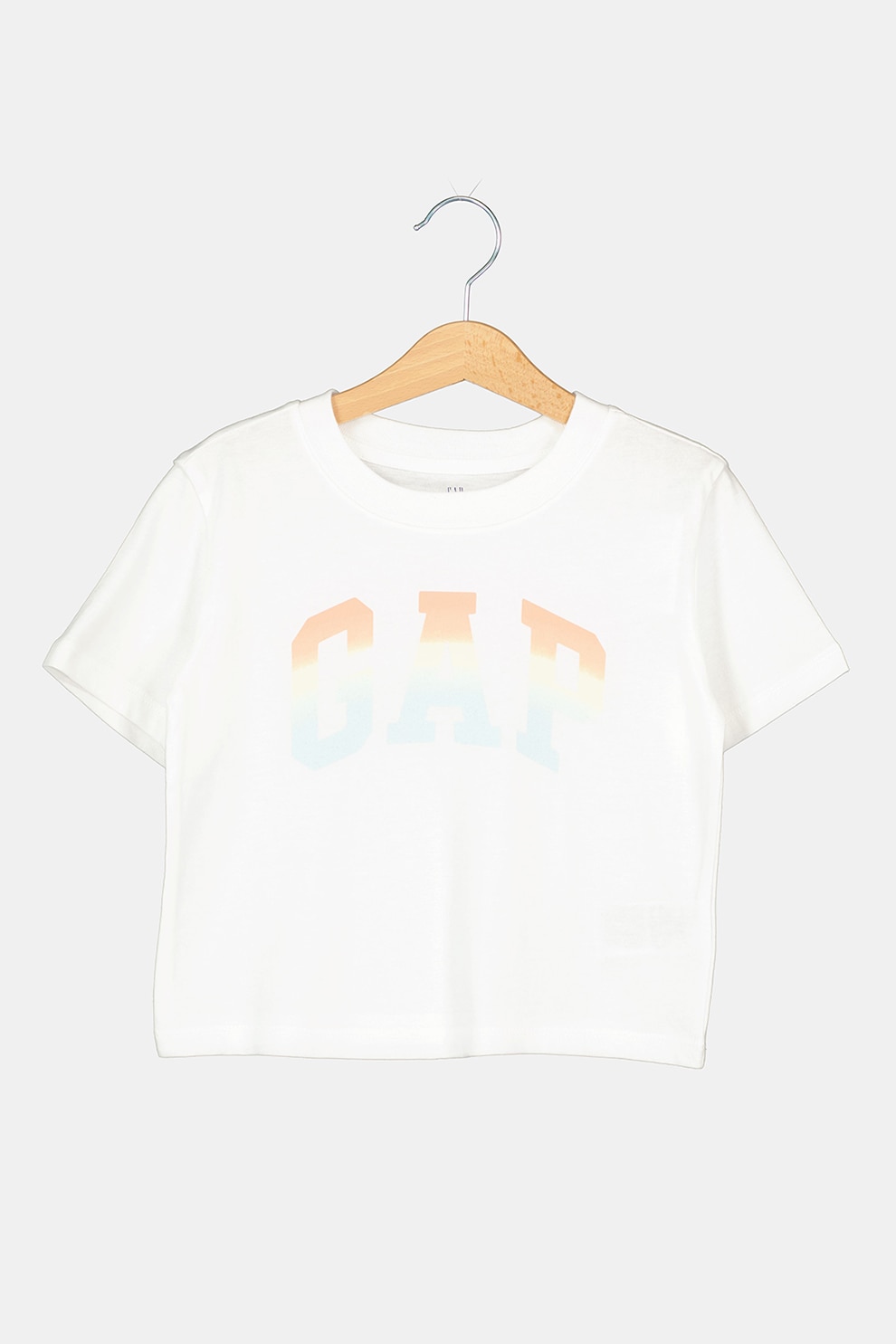 GAP, Tricou de bumbac organic cu logo supradimensionat, Alb