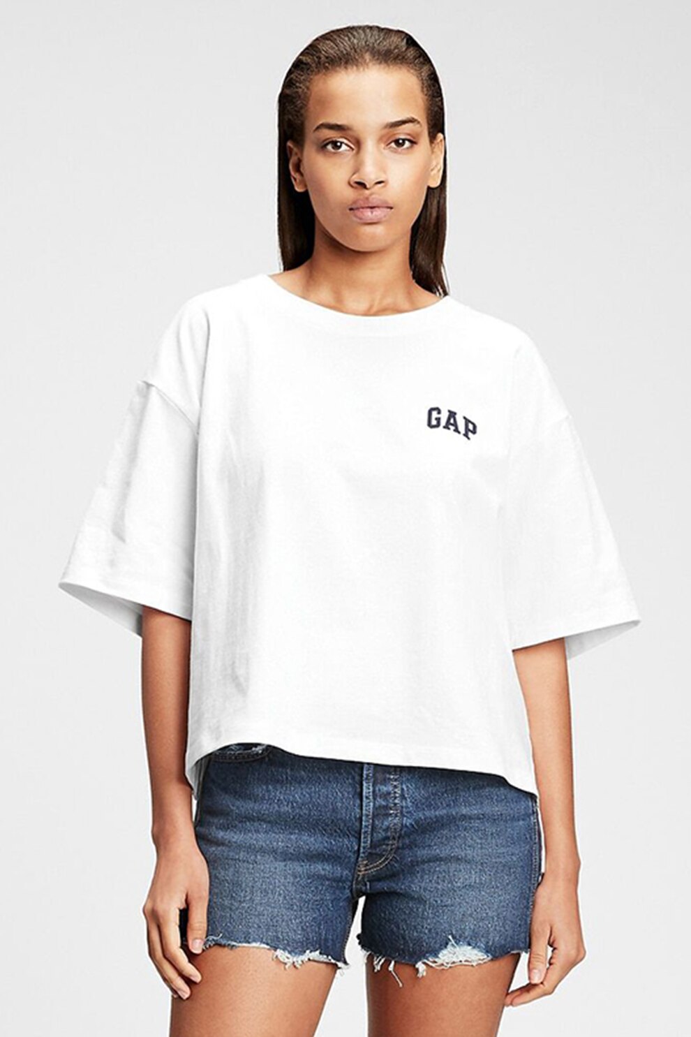 GAP, Tricou lejer cu maneci cazute, Alb