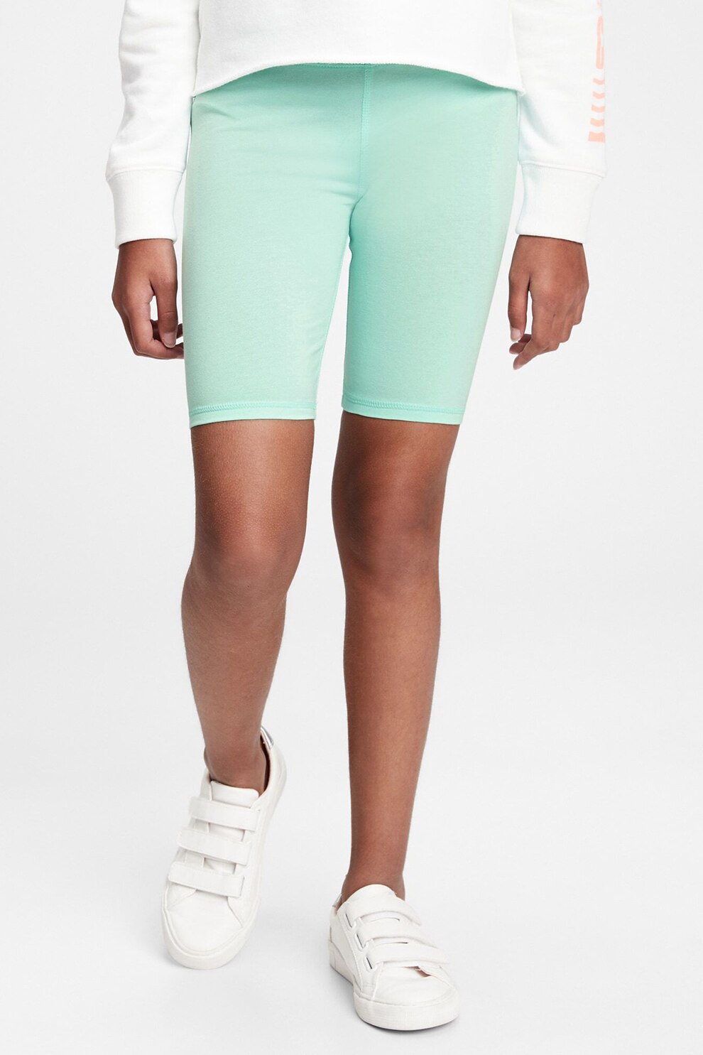 GAP, Bermude din jerseu cu banda elastica in talie, Albastru aquamarin