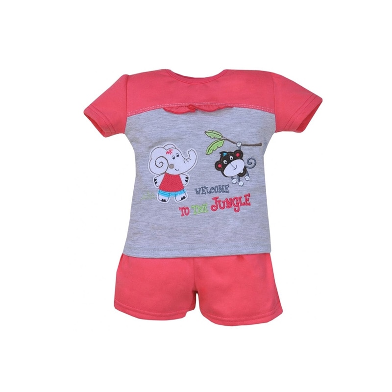 Compleu 2 piese de vara pentru fete Koala Jungle 04-084CR_86 cm, Roz 53863