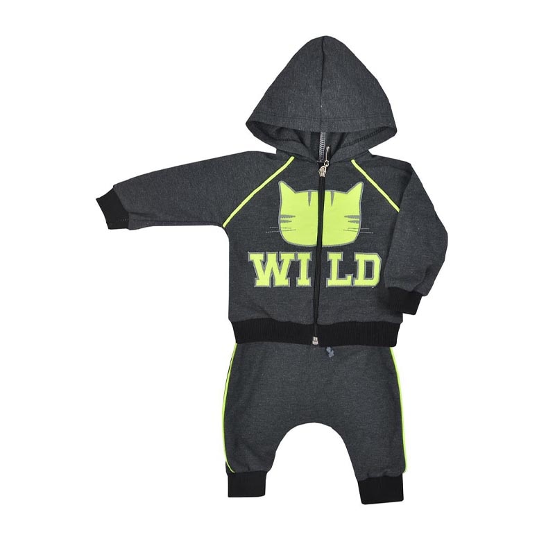 Compleu 2 piese hanorac si pantaloni pentru baieti Koala Wild 08-031, Gri 52558