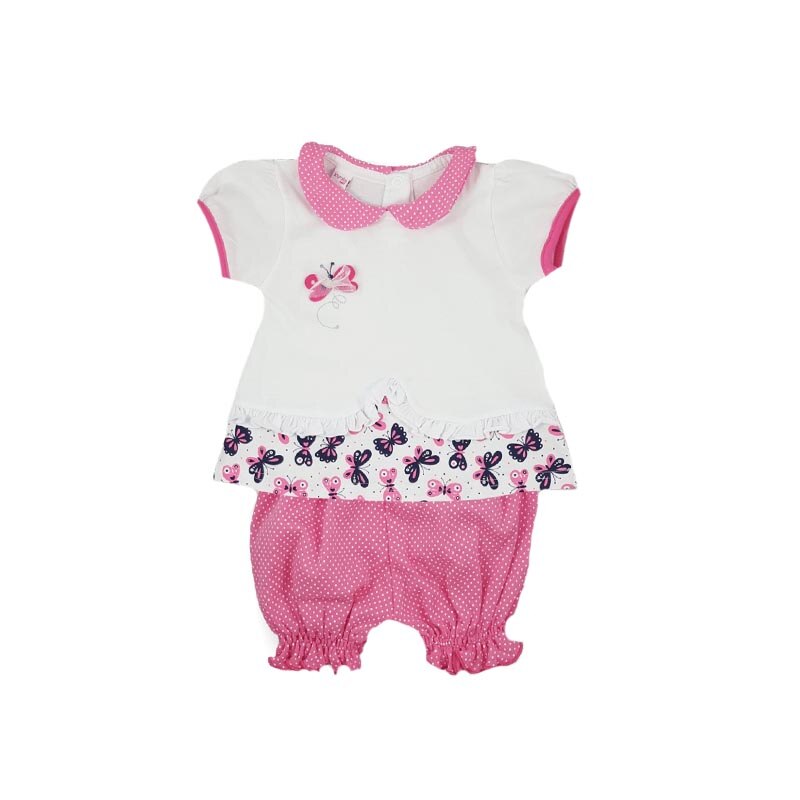 Compleu 2 piese de vara pentru fete Koala Motylek 05-585R, Roz 86 CM Standard