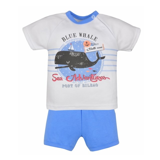 Compleu 2 piese de vara pentru baieti Koala Moby Dick 04-965AD, Alb 4124