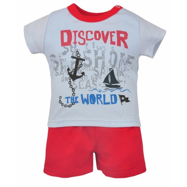 Compleu 2 piese de vara pentru baieti Koala Discover 3002R1, Rosu 4207