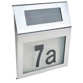 Numar de casa, Zola®, cu incarcare solara, lumina prin led Numar de casa, Zola®, cu incarcare solara, lumina prin led