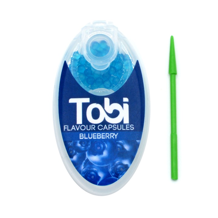 Set capsule aromatizante Tobi, Blueberry, 100 buc.