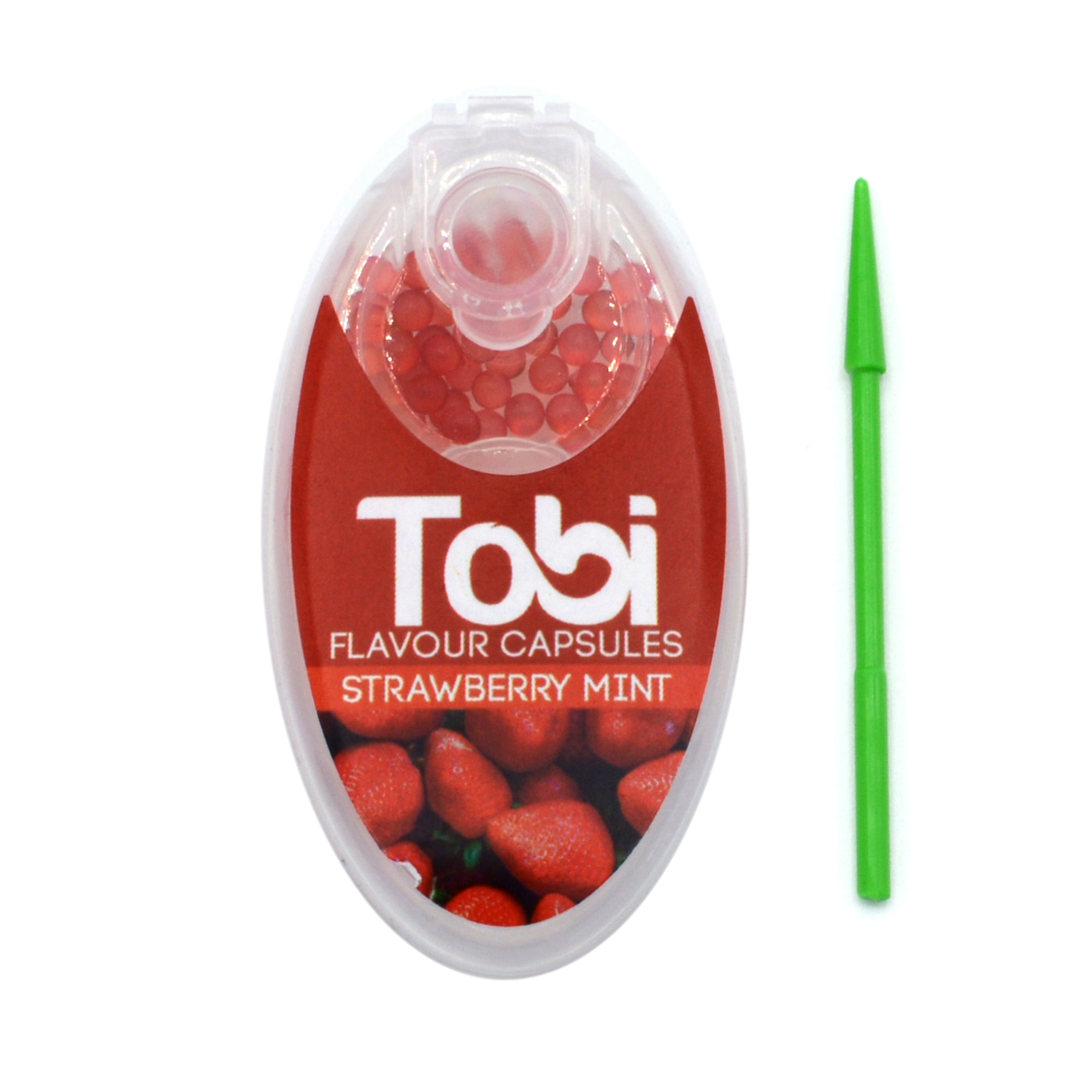 Set capsule aromatizante Tobi, Strawberry Mint, 100 buc.