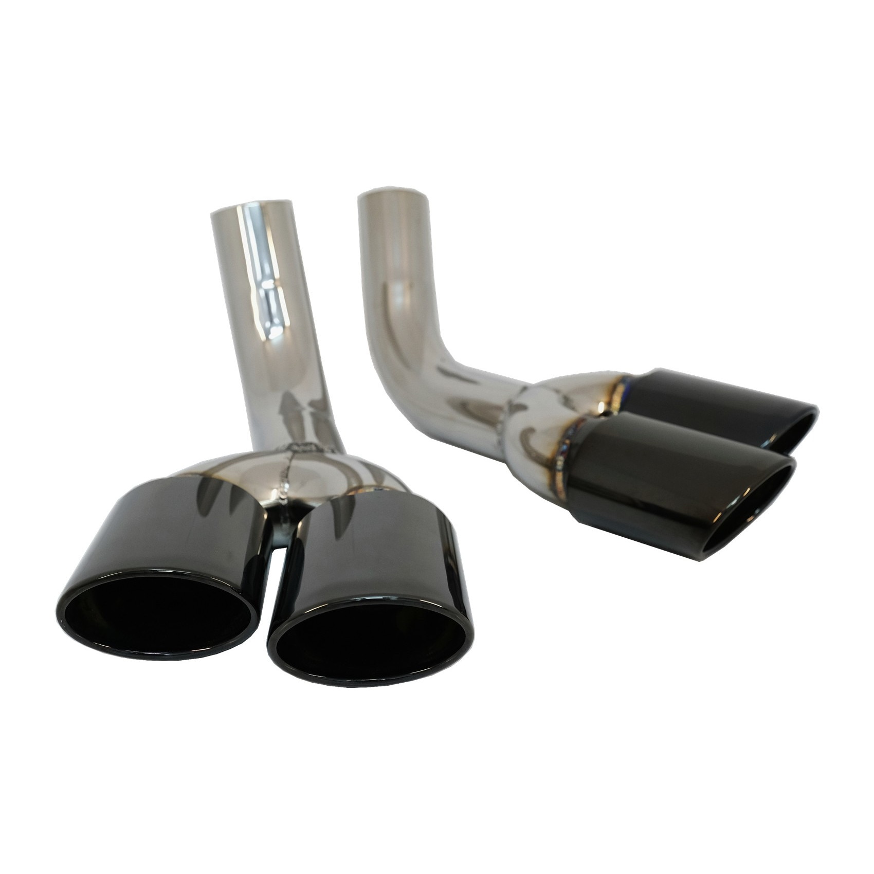 Set 2 Tobe Ornamente Evacuare compatibil cu Mercedes G-Class W463 G500 G55 G63 G65 (1998-up) Negru (TY-W463B)