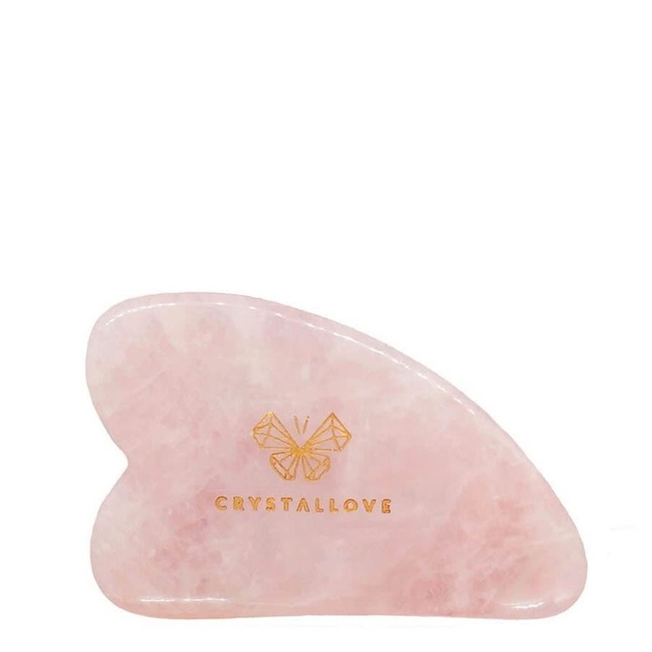 Piatra de masaj CrystalLove, 5,5 cm x 0,5 cm. Roz