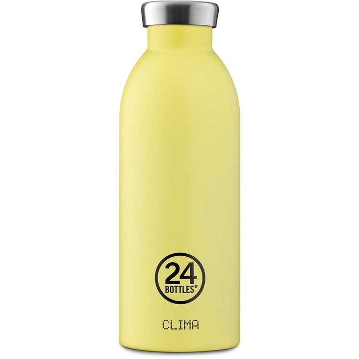 Sticla 24Bottles Clima Bottle Stone Finish Galben 500ml