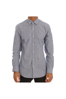 Camasa slim fit Moschino, Bumbac, Albastru, 42 EU Camasa slim fit Moschino, Bumbac, Albastru, 42 EU