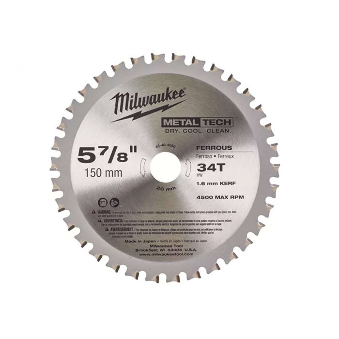 Panza circulara pentru metal 150X20X34Z 48404080 Milwaukee