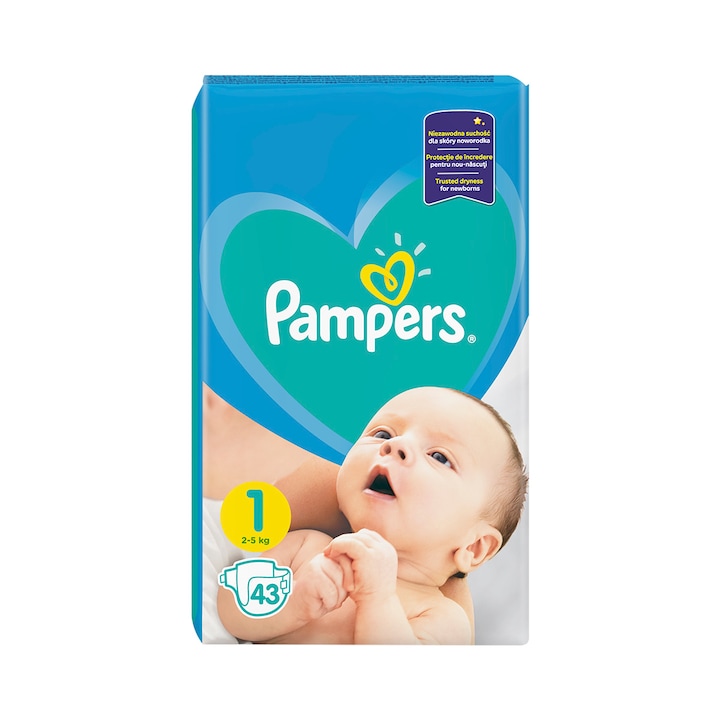 Pampers 1 New Baby 2-5kg, 43buc