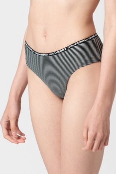 Karl Lagerfeld, Slip brazilian hipster, Negru/Argintiu Karl Lagerfeld, Slip brazilian hipster, Negru/Argintiu