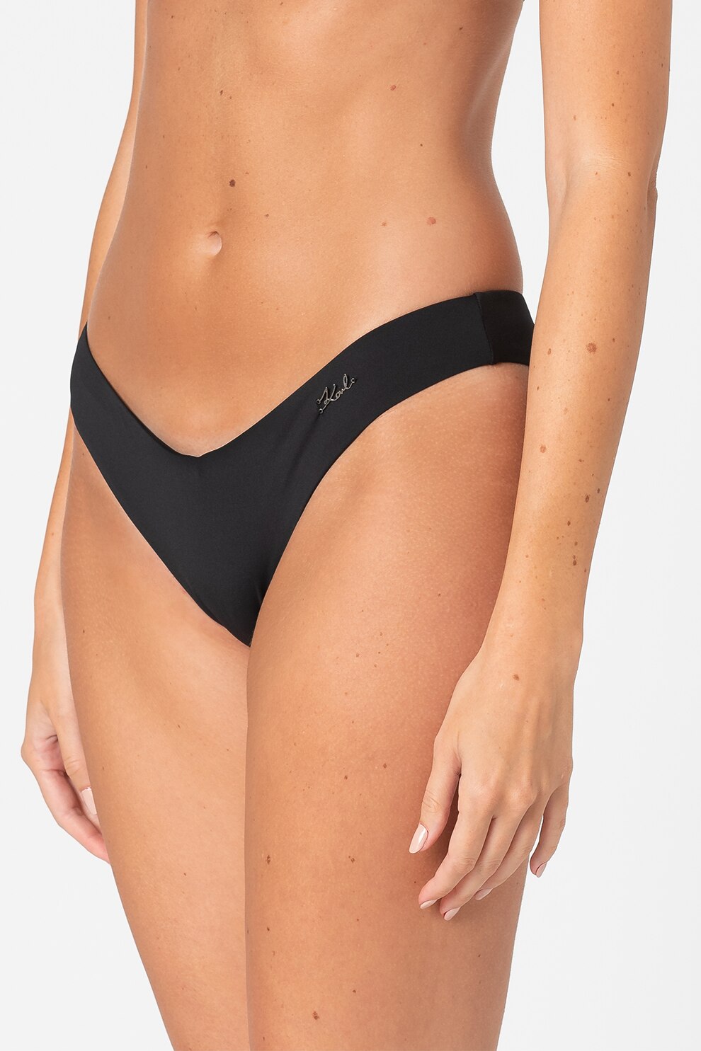 Karl Lagerfeld, Slip brazilian cu logo, Negru