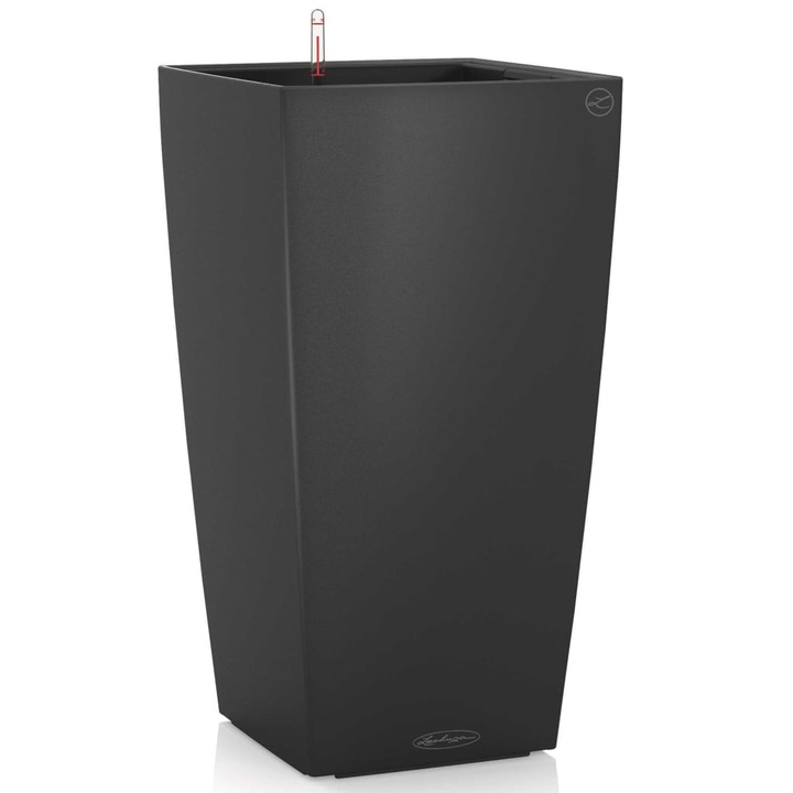 Ghiveci Lechuza 40 x 40 x 75 cm Negru Slate polipropilena Plastic