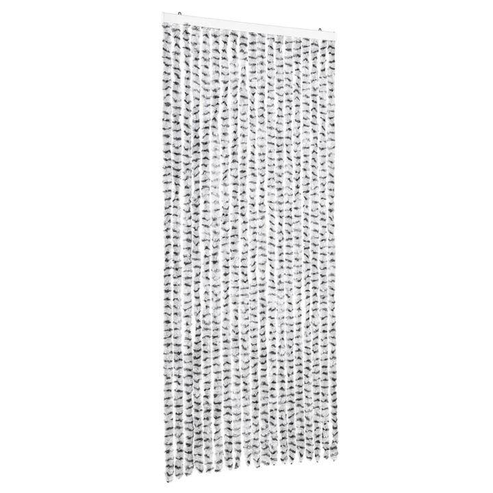 Perdea insecte vidaXL, gri deschis & gri inchis, 56x185 cm, chenille